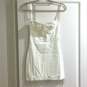 WHITE FOX white rhinestone dress